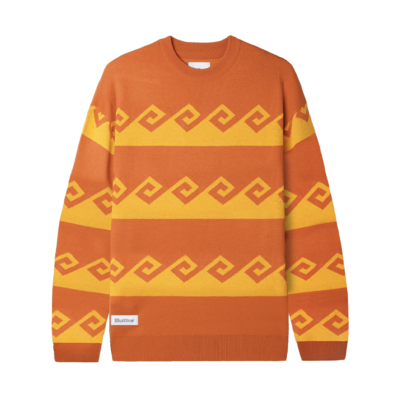 Waves Knit Sweater Burnt Orange